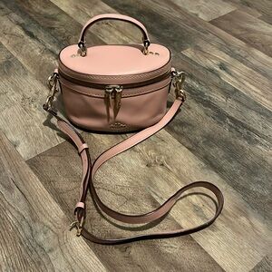 HTF Coach X Selena Gomez Trail Bag Crossbody Light Pink Leather